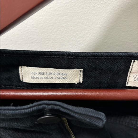 Universal Thread High Rise Slim Straight Jeans Women's 6/28R Black 5-Pocket - Picture 5 of 7